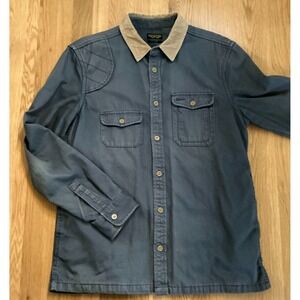 AllSaints Hailstone LS Shirt Jacket Men's‎ Large Corduroy Collar Blue Workwear
